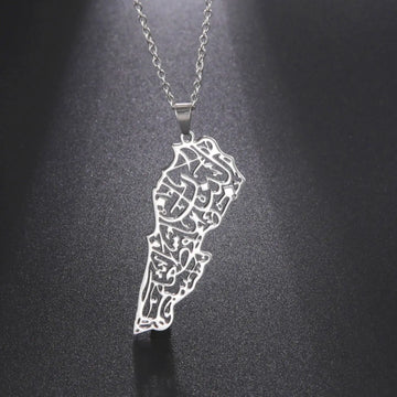 Lebanon Map Necklace